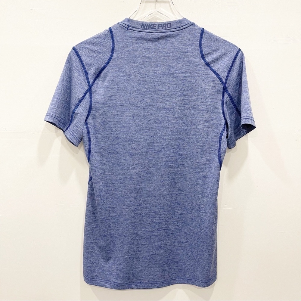 Nike Pro Men’s Dri-Fit Short Sleeve Blue Fitted Shirt Small Style 811429 - Picture 2 of 7